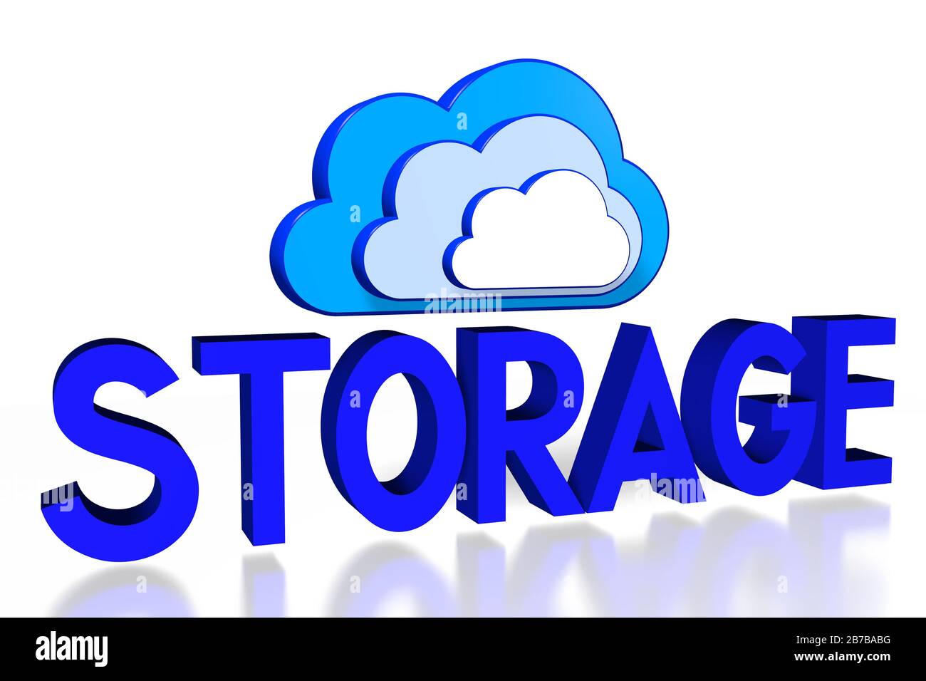 3D cloud computing illustration Stock Photo - Alamy