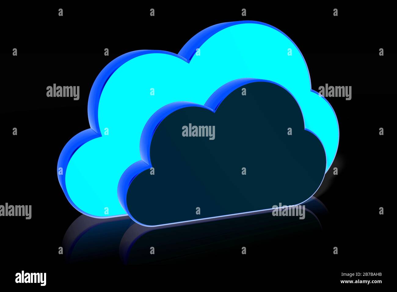 3D cloud computing illustration Stock Photo - Alamy