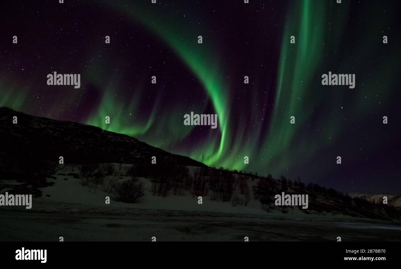 Aurora borealis at tromso norway Stock Photo - Alamy