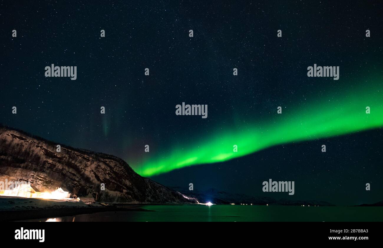 Aurora borealis at tromso norway Stock Photo - Alamy