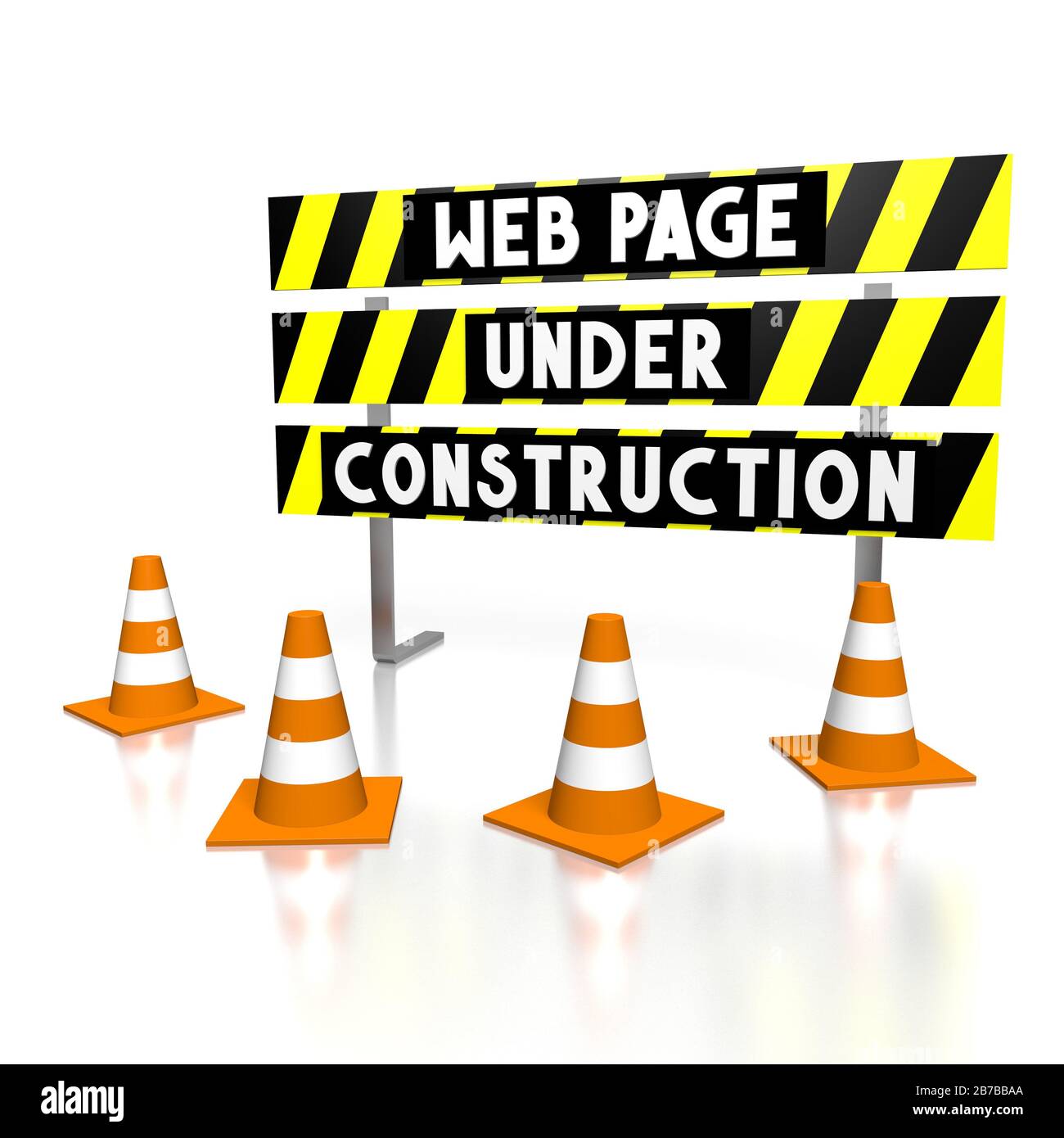 3D web page construction concept Stock Photo