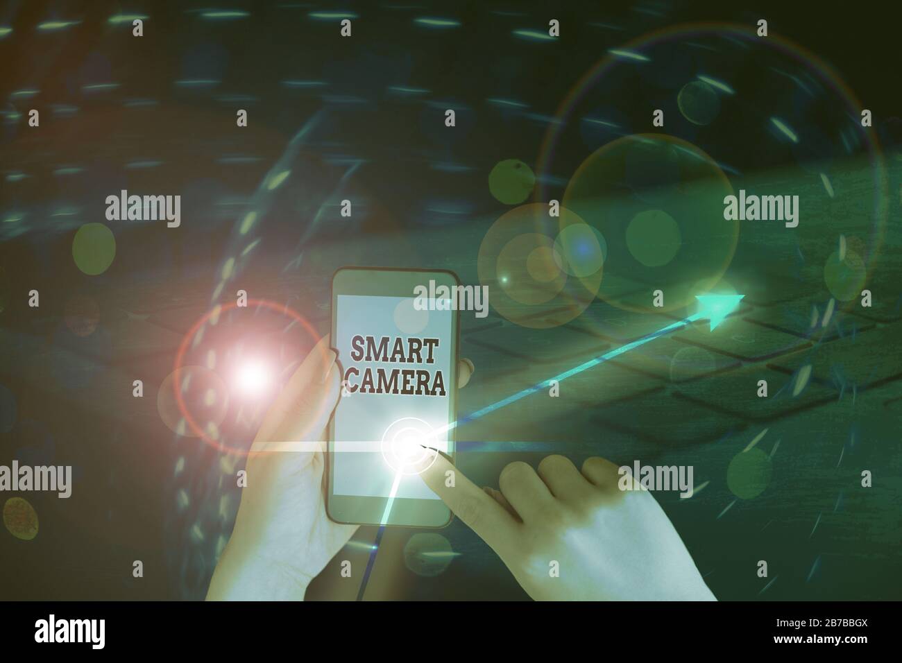 Writing note showing Smart Camera. Business concept for individual image processing systems designed to automate Stock Photo