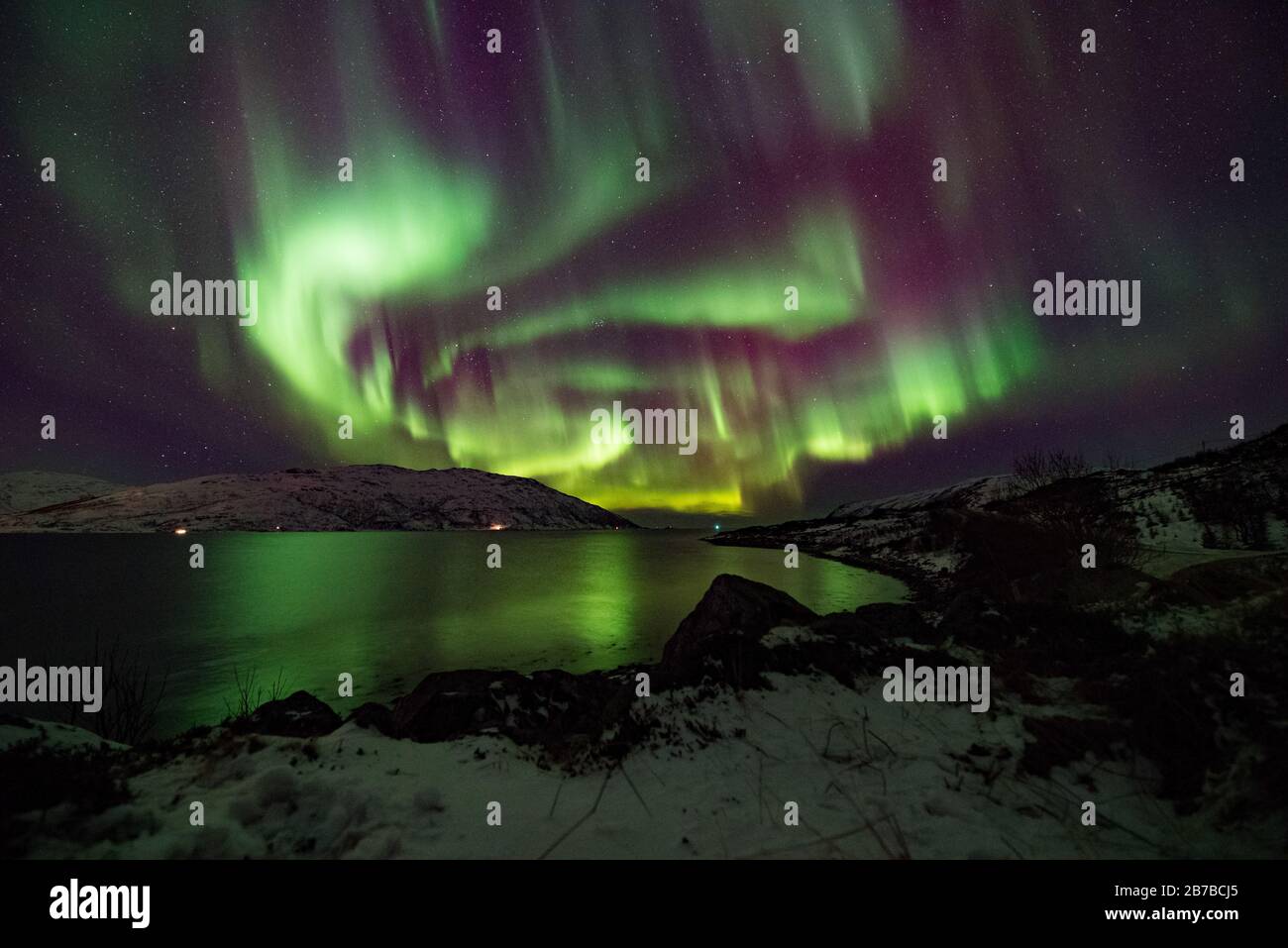 Aurora borealis at tromso norway Stock Photo - Alamy