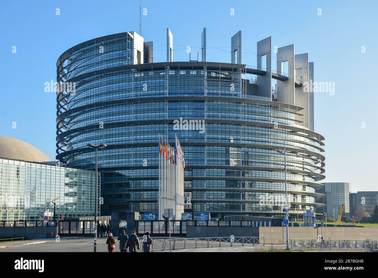 The European parliament in Strassburg on a sunny day Stock Photo