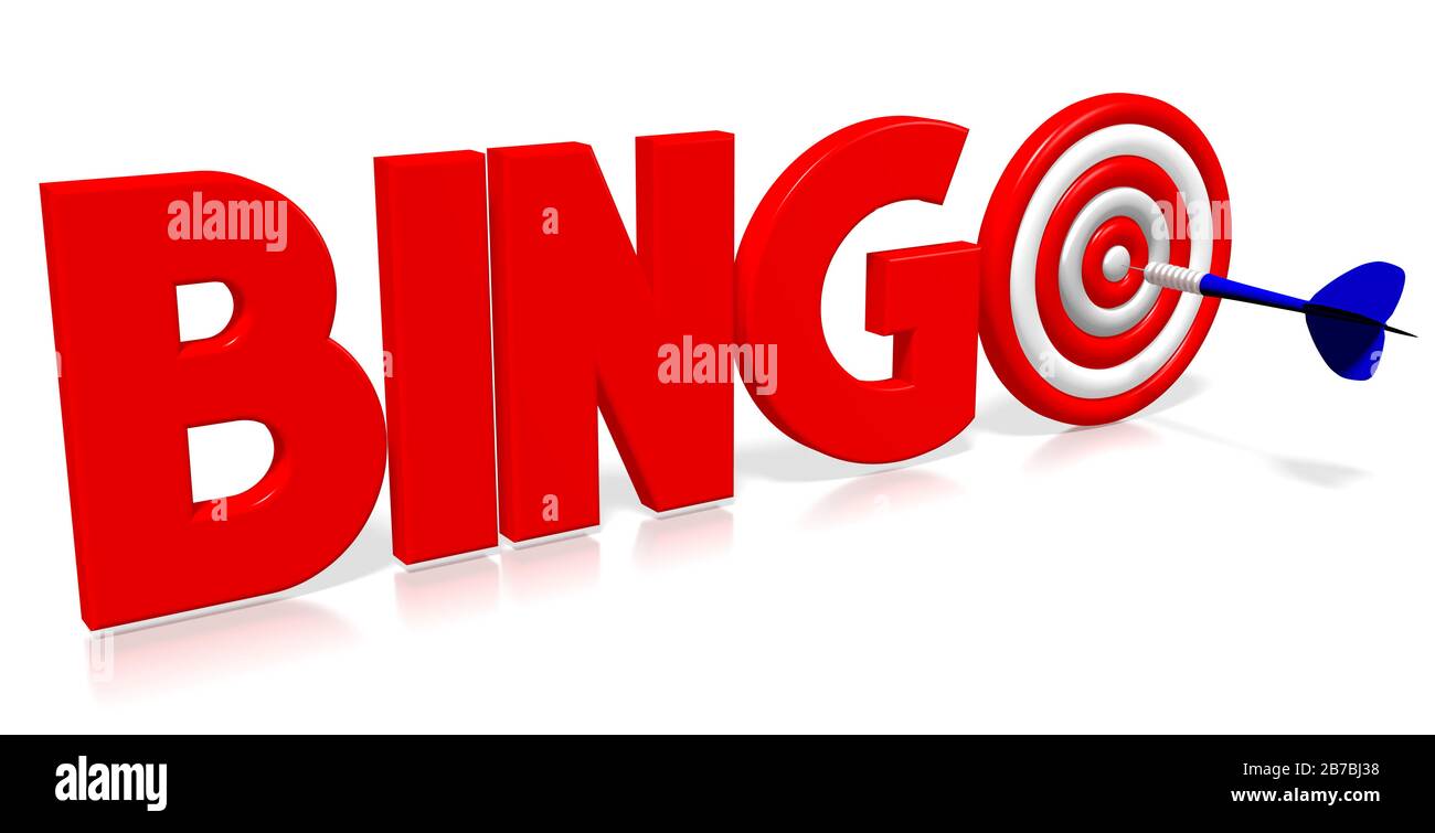 3D darts illustration bingo Stock Photo Alamy