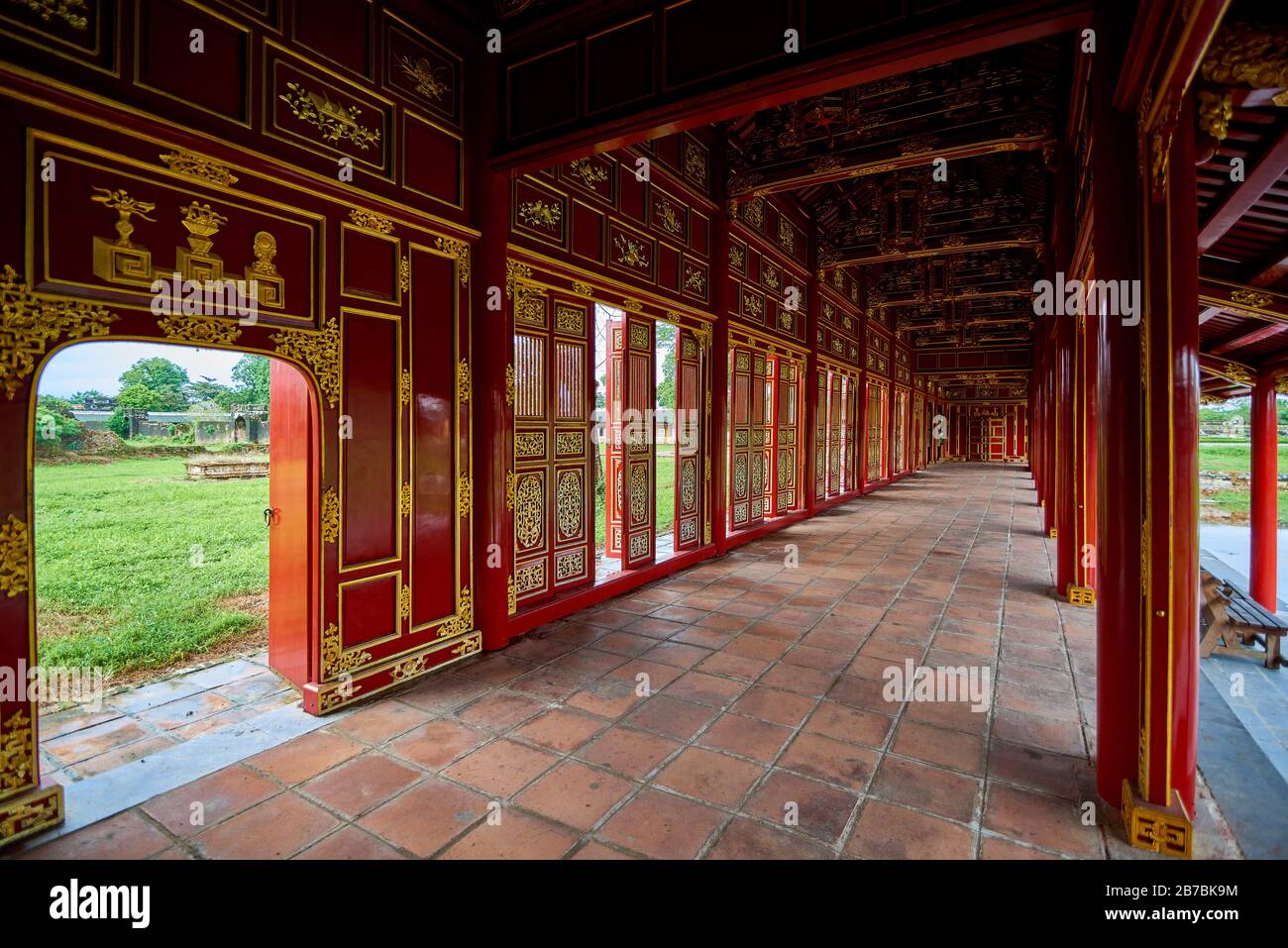 Hue Citadel, Imperial Royal Palace, Forbidden city in Hue, Vietnam Stock Photo