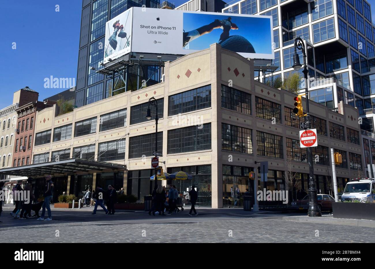 New York, USA. 14th Mar, 2020. The Manhattan Apple store in the Meatpacking District stands closed to the general public on Saturday, March 14, 2020 in New York. Apple CEO Tim Cook announced it will close all its retail stores outside Greater China until March 27th in order to o minimize the risk of transmission of COVID-19 virus. (Photo by Louis Lanzano/Sipa USA) Credit: Sipa USA/Alamy Live News Stock Photo