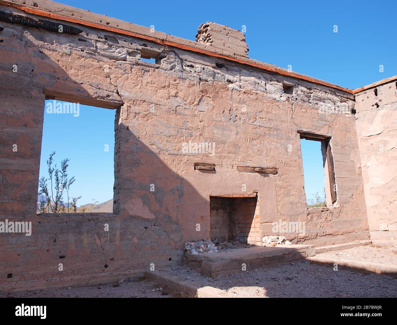 Remnant of Tonopah Arizona. A long abandoned stone building from the