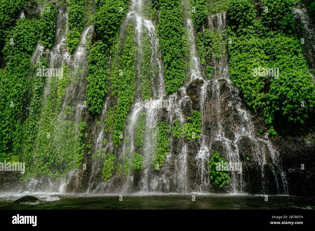 Beautiful and scenic view of Asik-asik Falls in Alamada, Cotabato, Philippines. Stock Photo