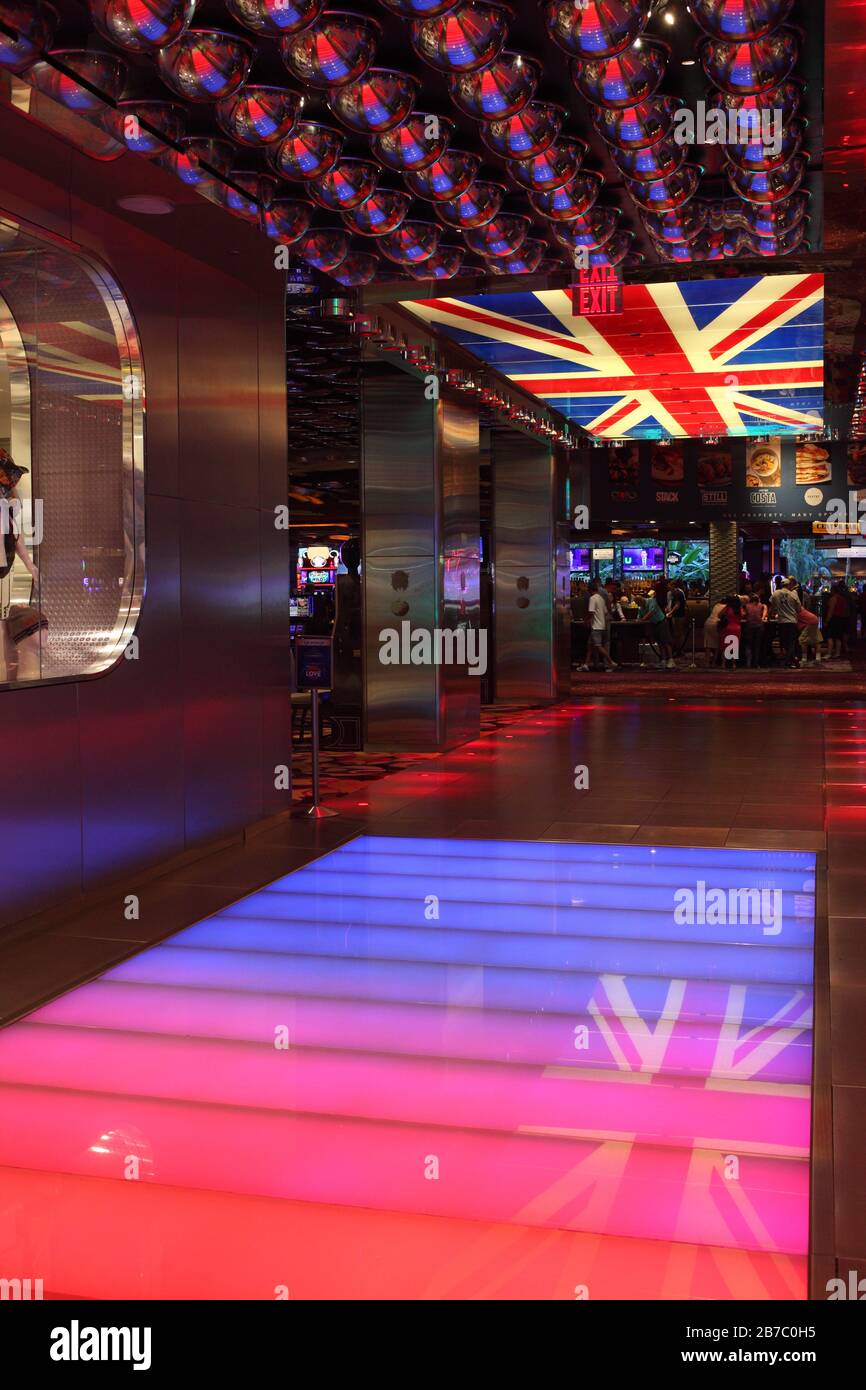 British colours in Las Vegas Stock Photo