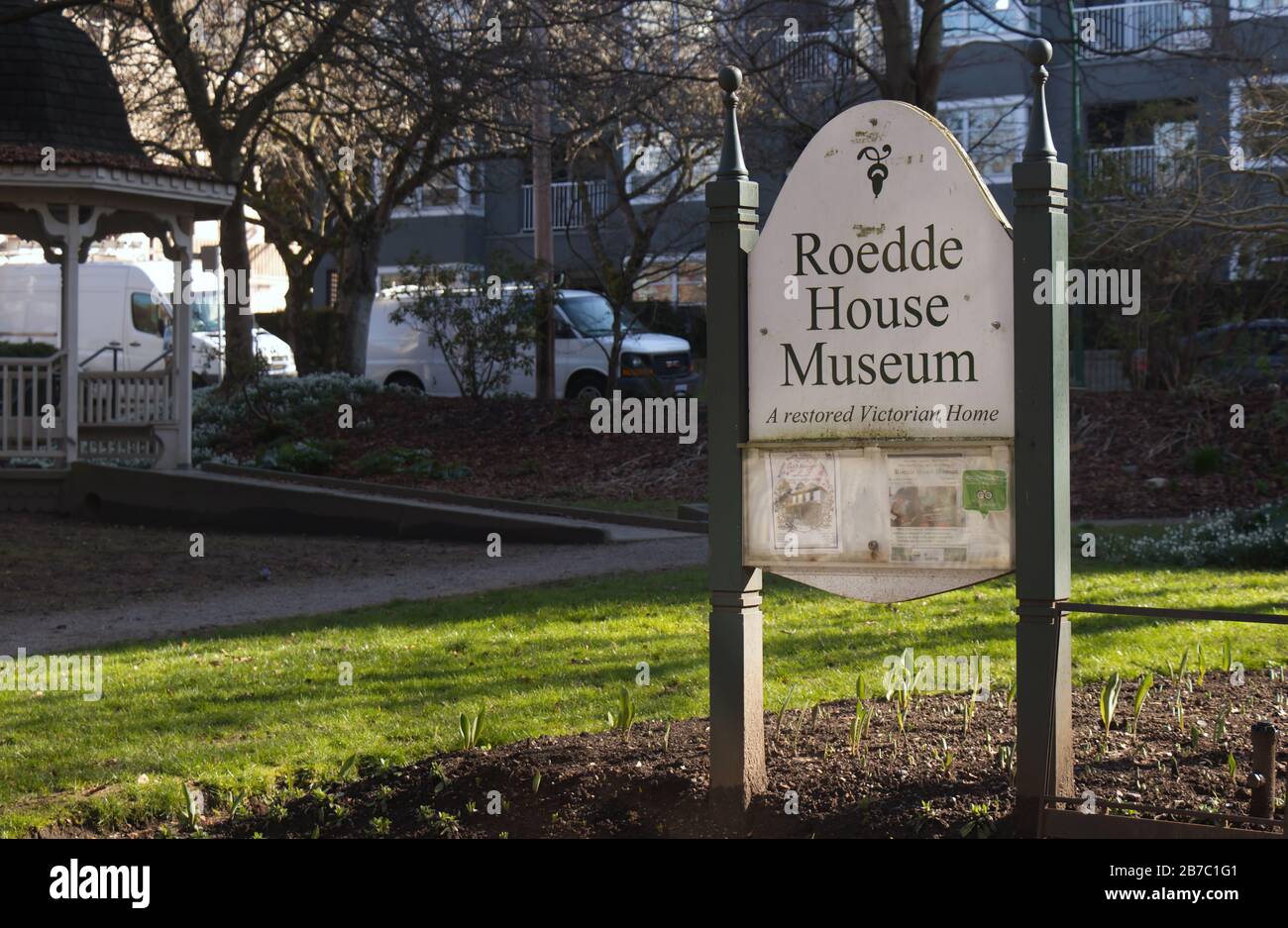 Vancouver, Canada - February 20, 2020: A View of The Roedde House Museum. A late-Victorian home located at 1415 Barclay Street in Vancouver. Stock Photo