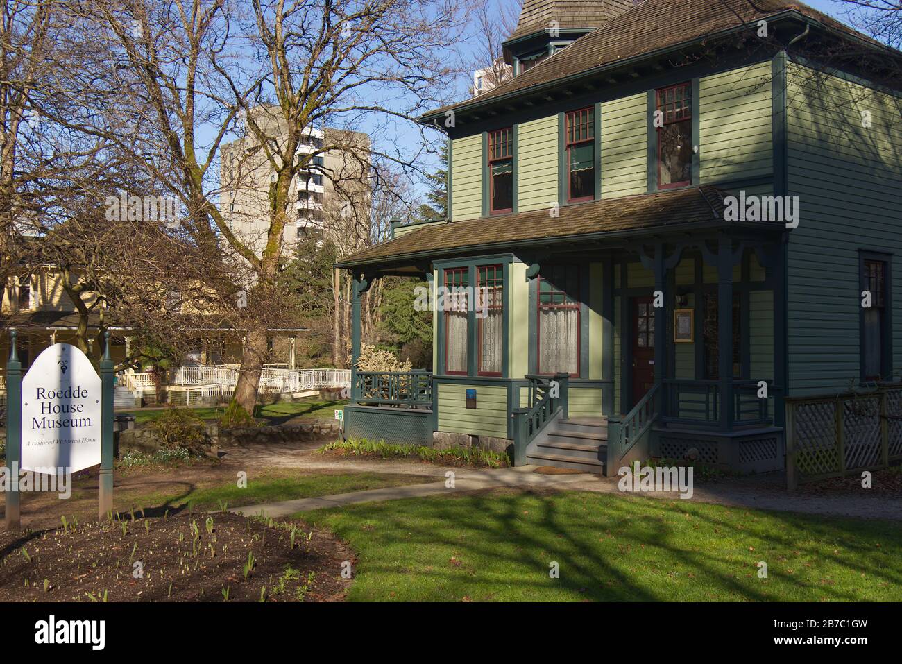 Vancouver, Canada - February 20, 2020: A View of The Roedde House Museum. A late-Victorian home located at 1415 Barclay Street in Vancouver. Stock Photo