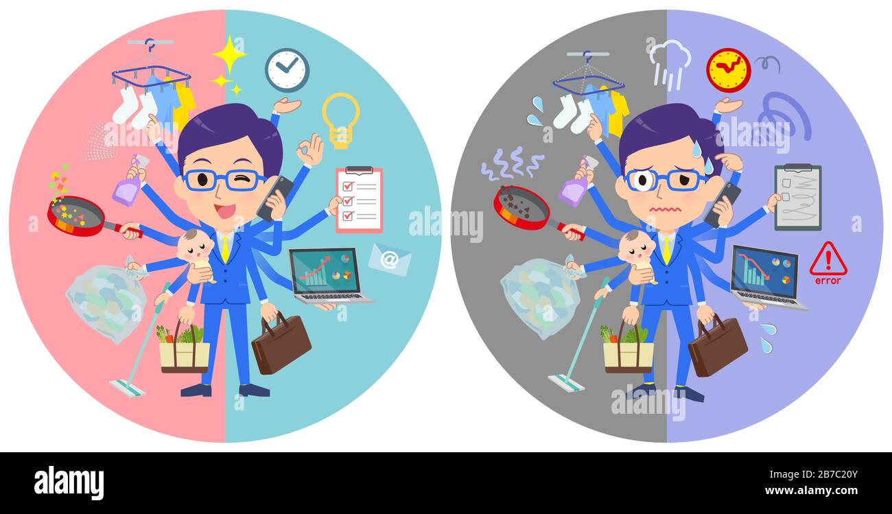 Multitasking teacher Stock Vector Images - Alamy