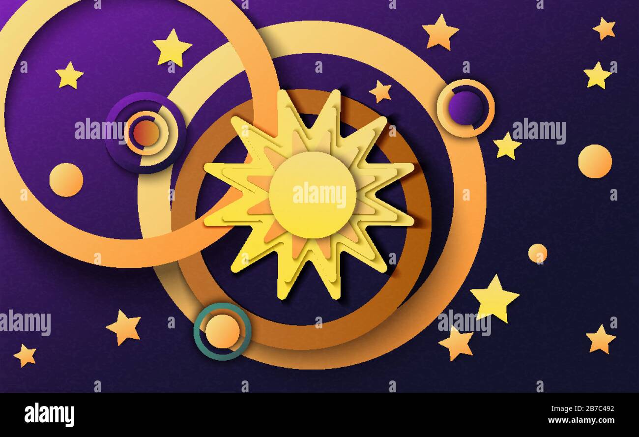 Vector illustration of the sun and other planets Stock Vector Image ...