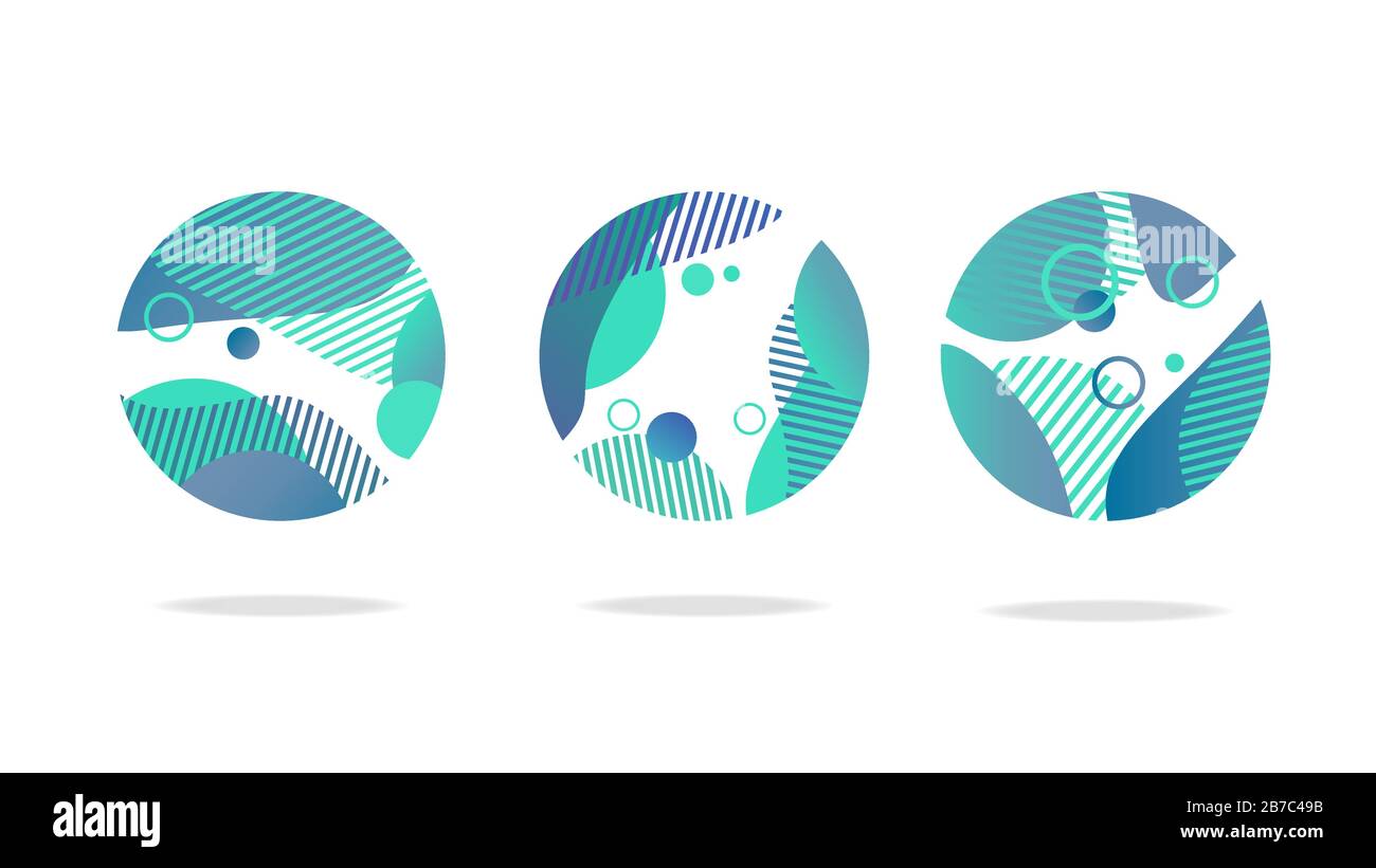Set of round abstract badges, icons or shapes Stock Vector Image & Art ...
