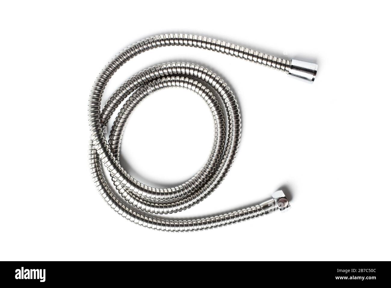 Shower hose isolated on white Stock Photo Alamy