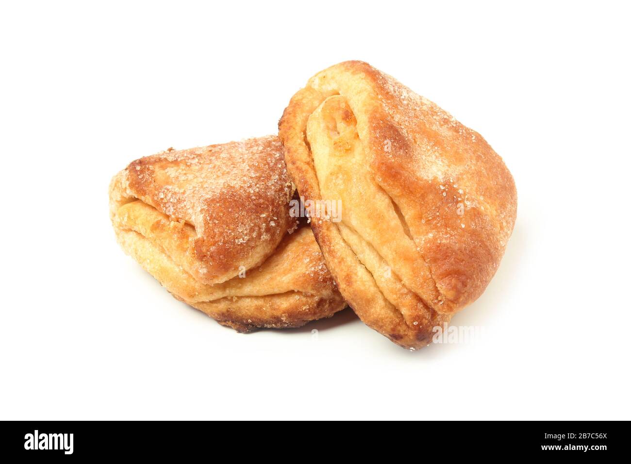 Shortbread cookies isolated on white Stock Photo