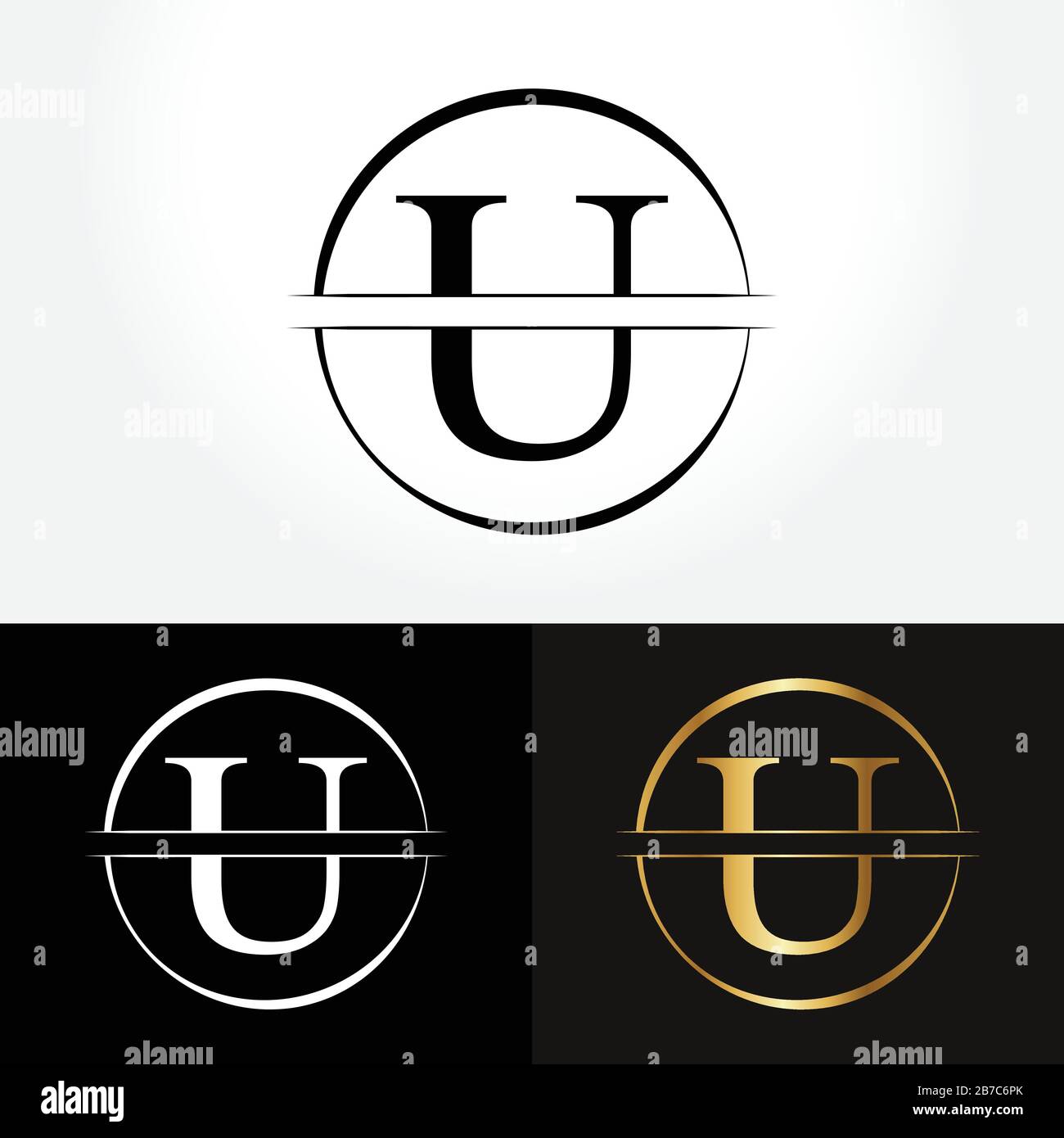 Initial Circle Letter U Logo Design Business Vector Template. Creative ...