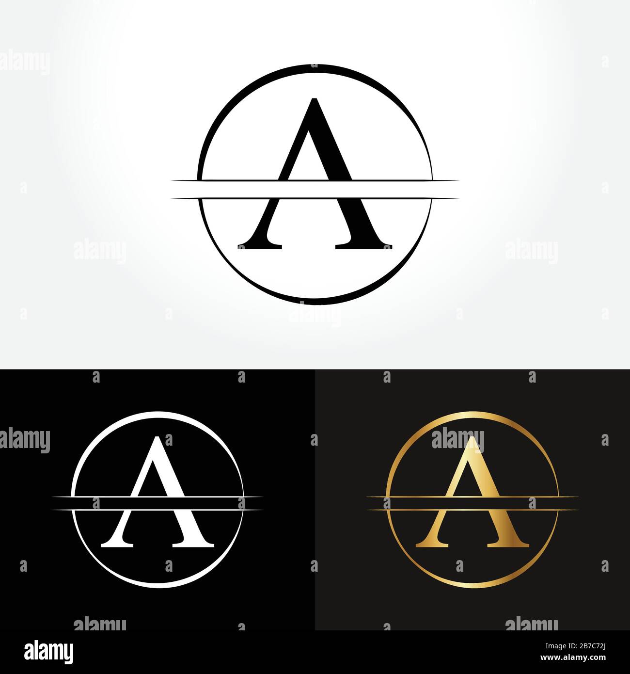 Initial Circle Letter A Logo Design Business Vector Template. Creative ...