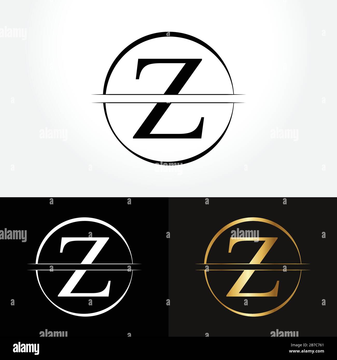 Initial Circle Letter Z Logo Design Business Vector Template ...