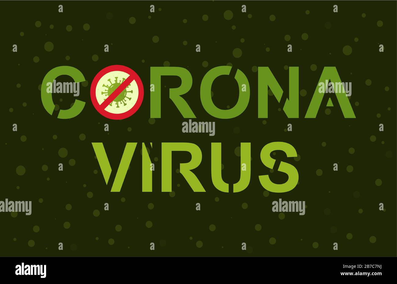 Corona Virus, (2019-nCoV). corona disease bacteria and corona virus inscription Stock Vector