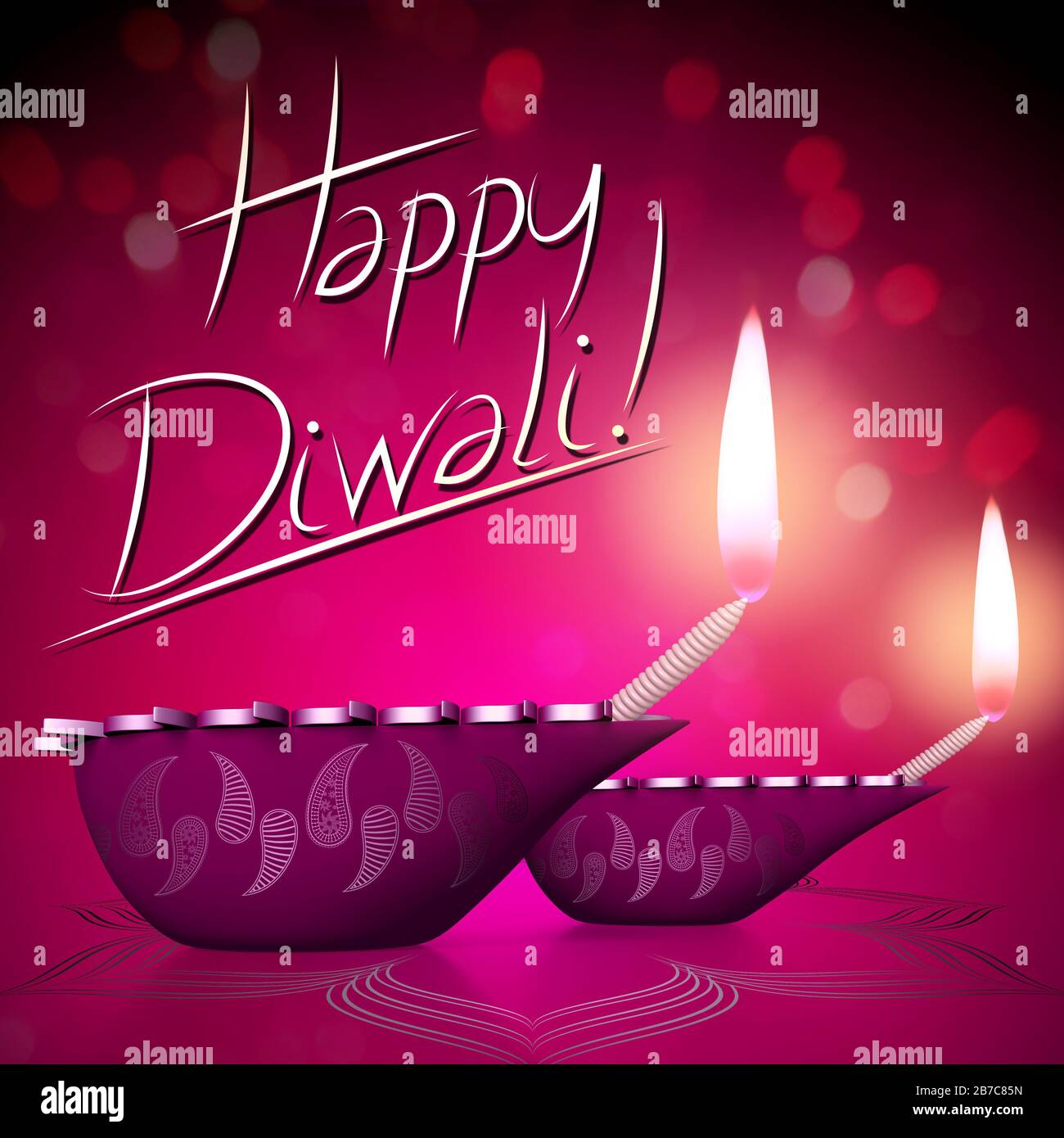 Happy Diwali/ Deepavali - card/ illustration Stock Photo - Alamy