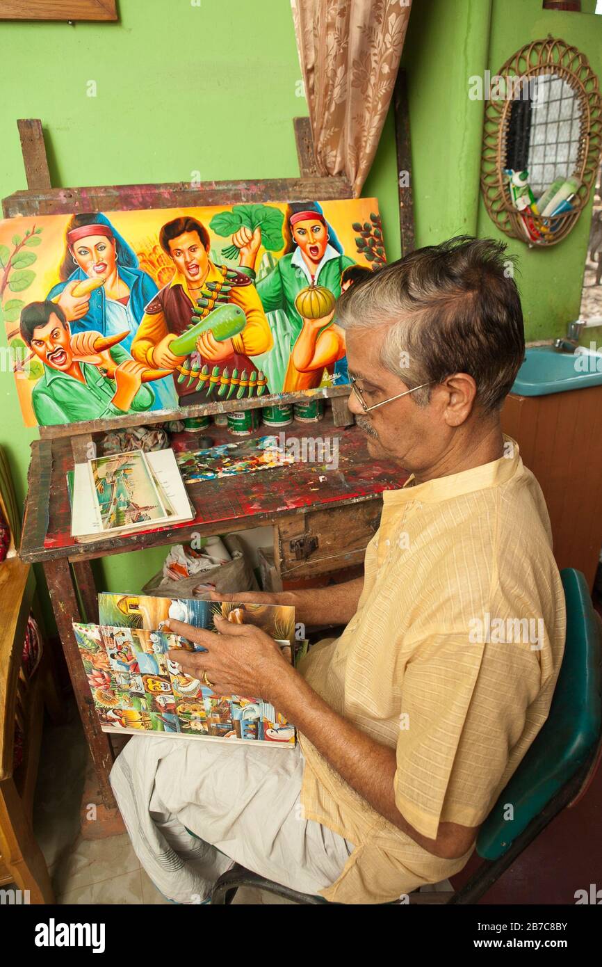 Raj Kumar Das, best known as RK Das, one of the first generation rickshaw artists in Bangladesh