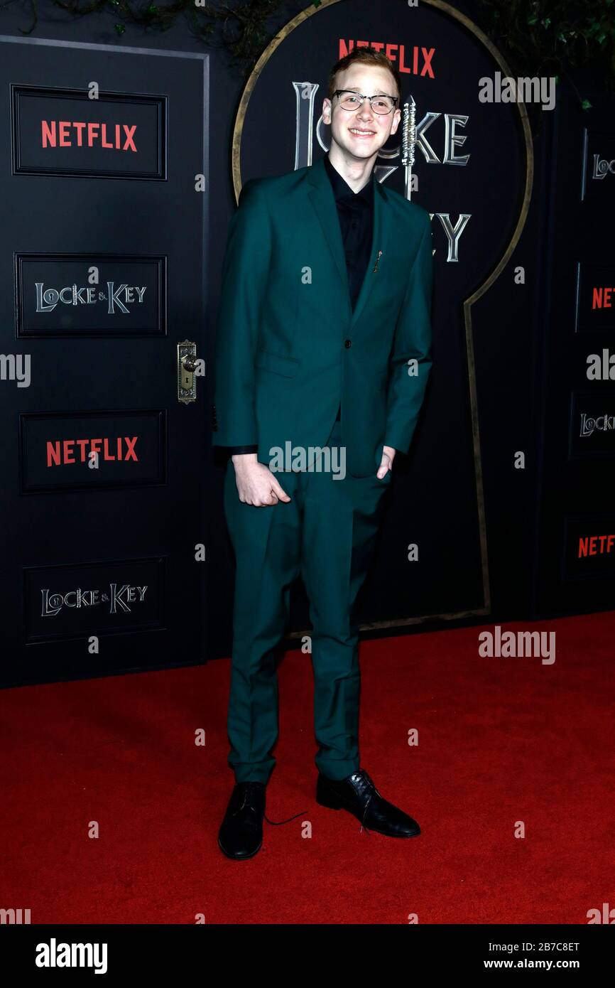 February 5, 2020, Los Angeles, CA, USA: LOS ANGELES - FEB 5:  Coby Bird at the ''Locke & Key'' Series Premiere Screening at the Egyptian Theater on February 5, 2020 in Los Angeles, CA (Credit Image: © Kay Blake/ZUMA Wire) Stock Photo