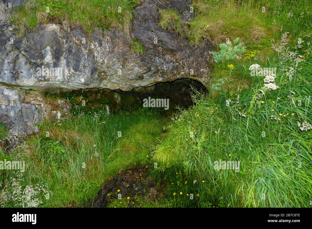 Smoo cave, Höhle bei Durness, Grafschaft Sutherland, Schottland Stock Photo