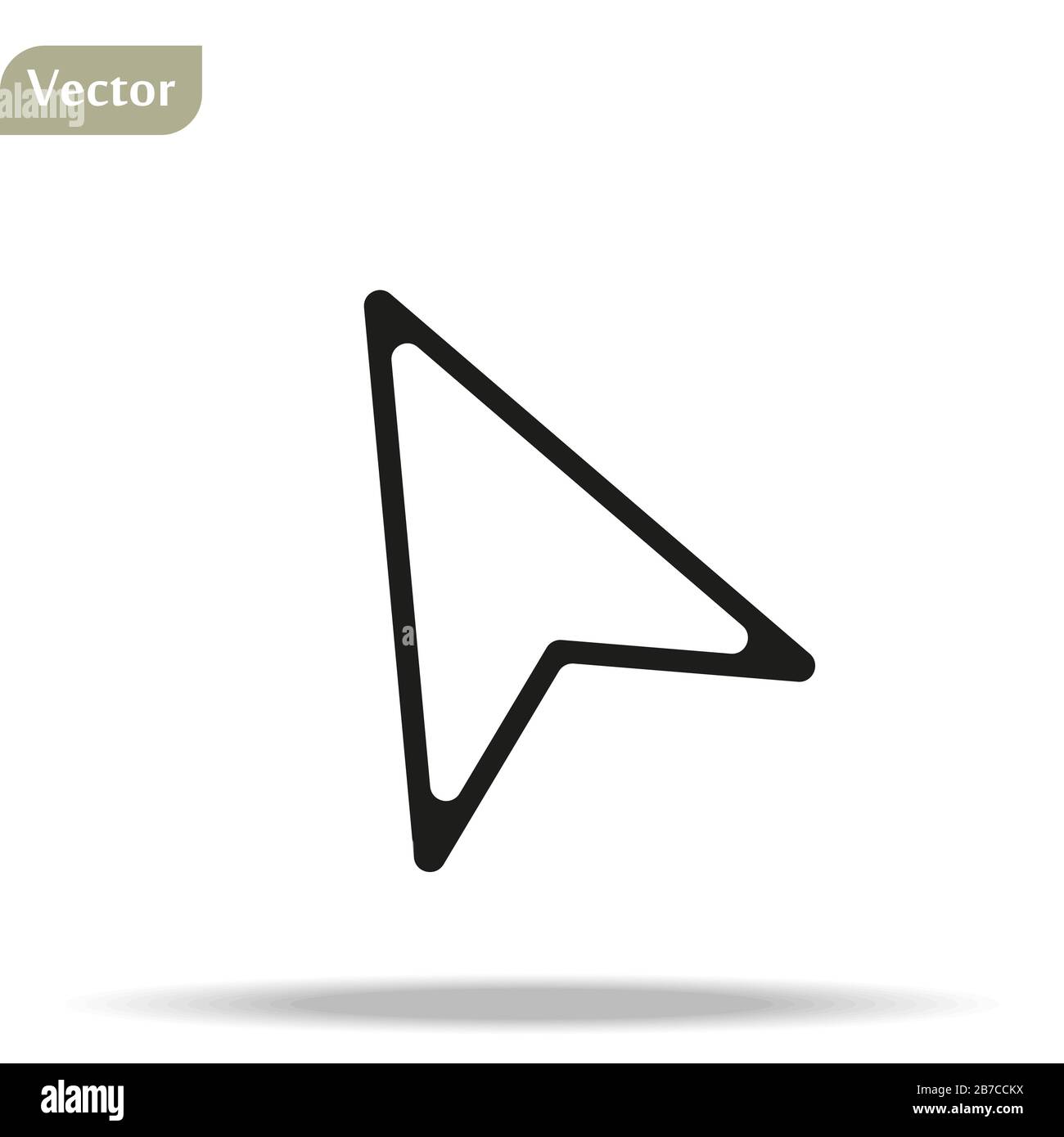 Computer mouse click pointer cursor arrow flat vector icon for apps and  websites Stock Vector Image & Art - Alamy