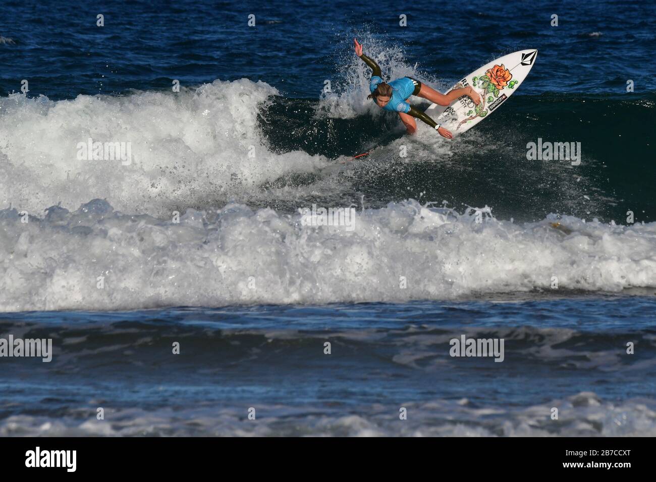 Coco Ho in action at the Sydney Surf Pro 2020 Stock Photo