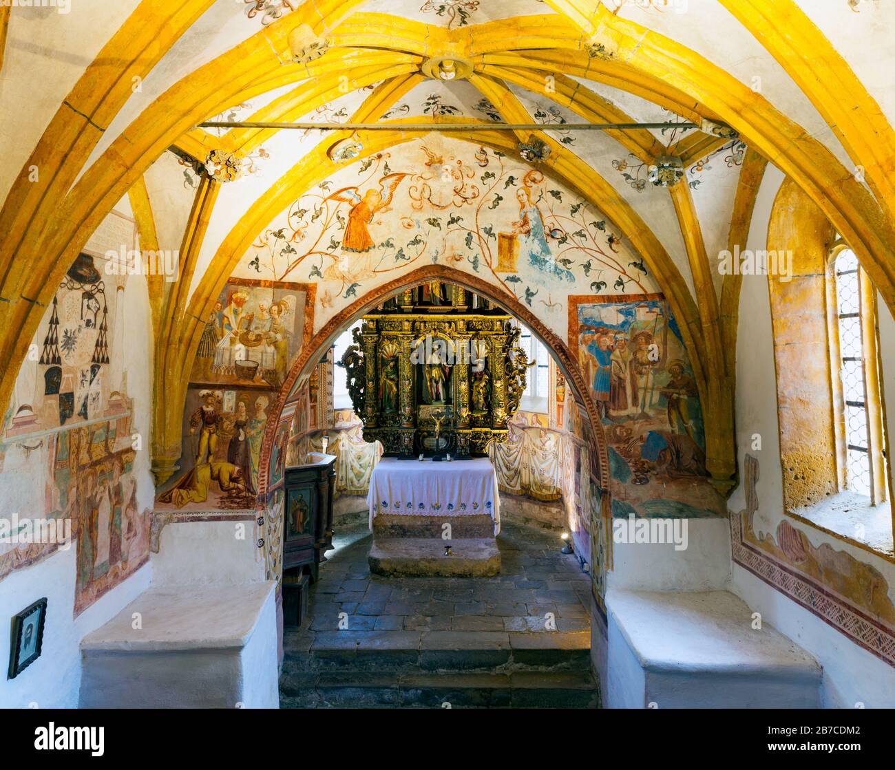 Interior of the St John the Baptist church in Bohinj., Slovenia Stock ...