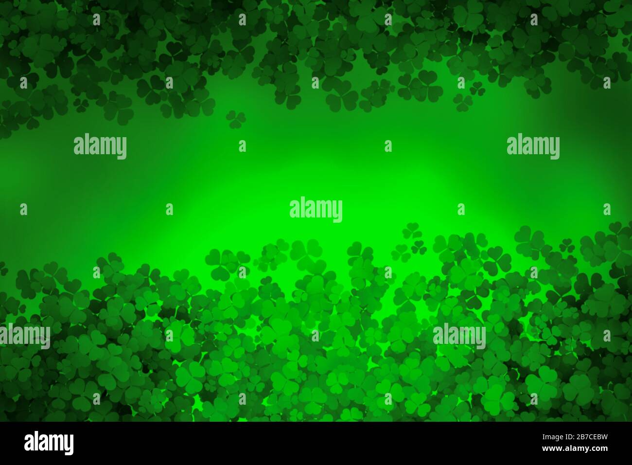 green bokeh lights defocused for design Patrick's day background Stock Photo