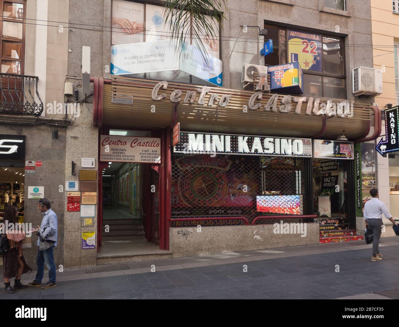 Centro Castillo, Mini Casino,  shop in Santa cruz, Tenerife Spain Stock Photo