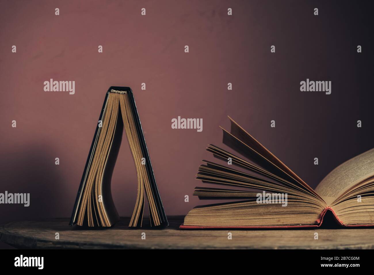 Beautiful vintage ancient books. Pattern background for design. The ...