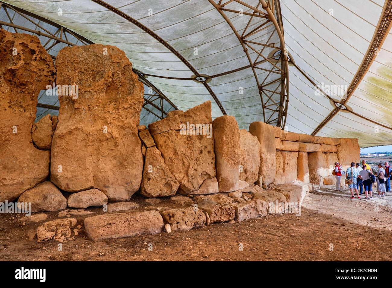 Hagar Qim megalithic temple in Malta, prehistoric Ggantija phase, between 3600 BC and 3200 BC