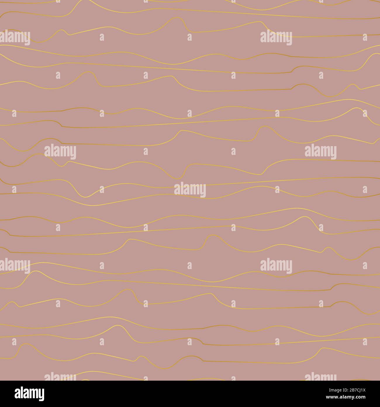 seamless vector pattern with gold lines on pink Stock Vector