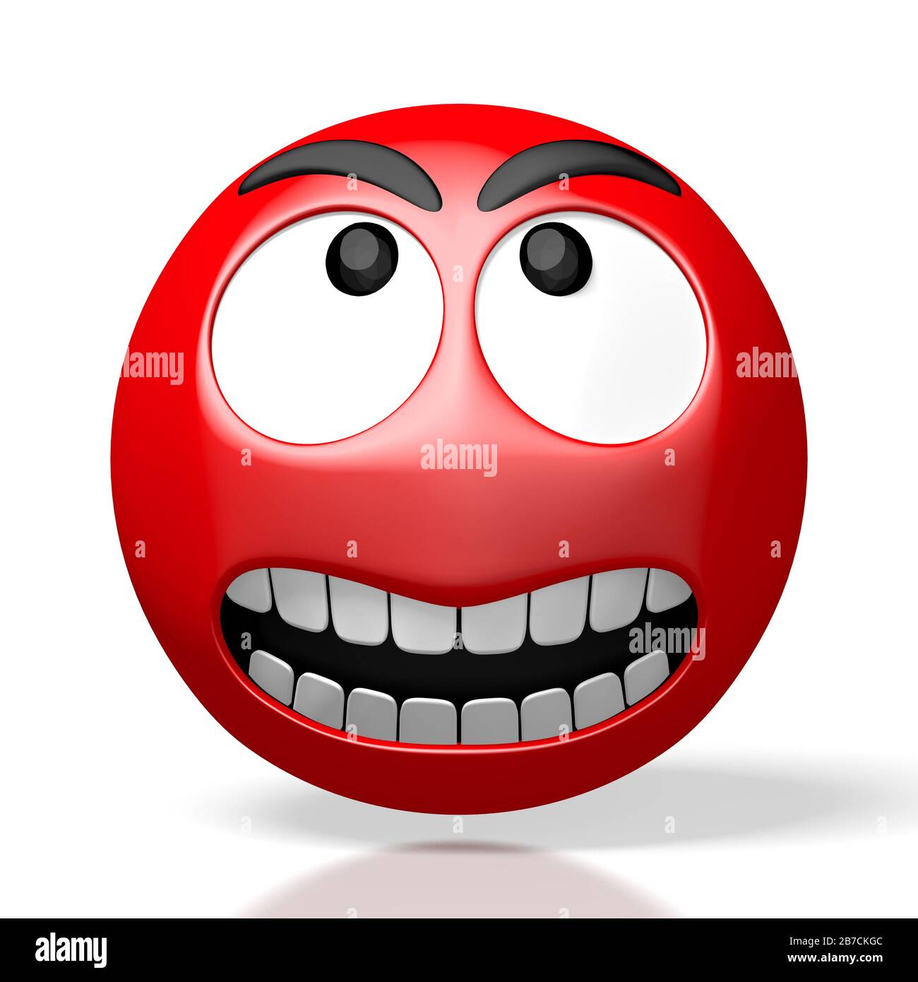 3D emoji/ emoticon - angry Stock Photo