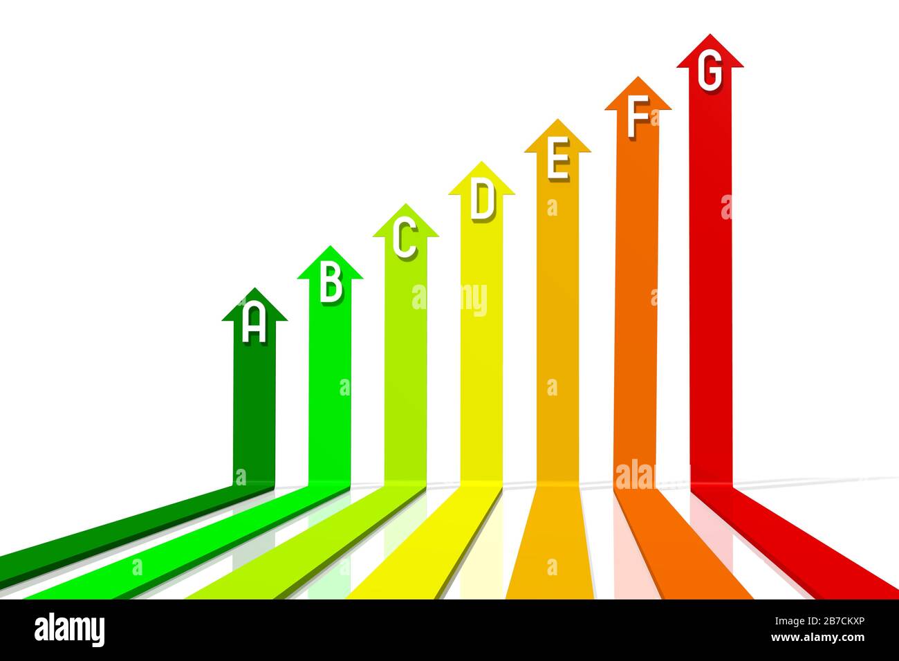 3D efficiency chart - arrows Stock Photo - Alamy