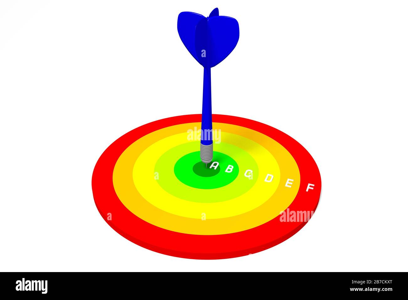 3D efficiency chart - dartboard Stock Photo - Alamy