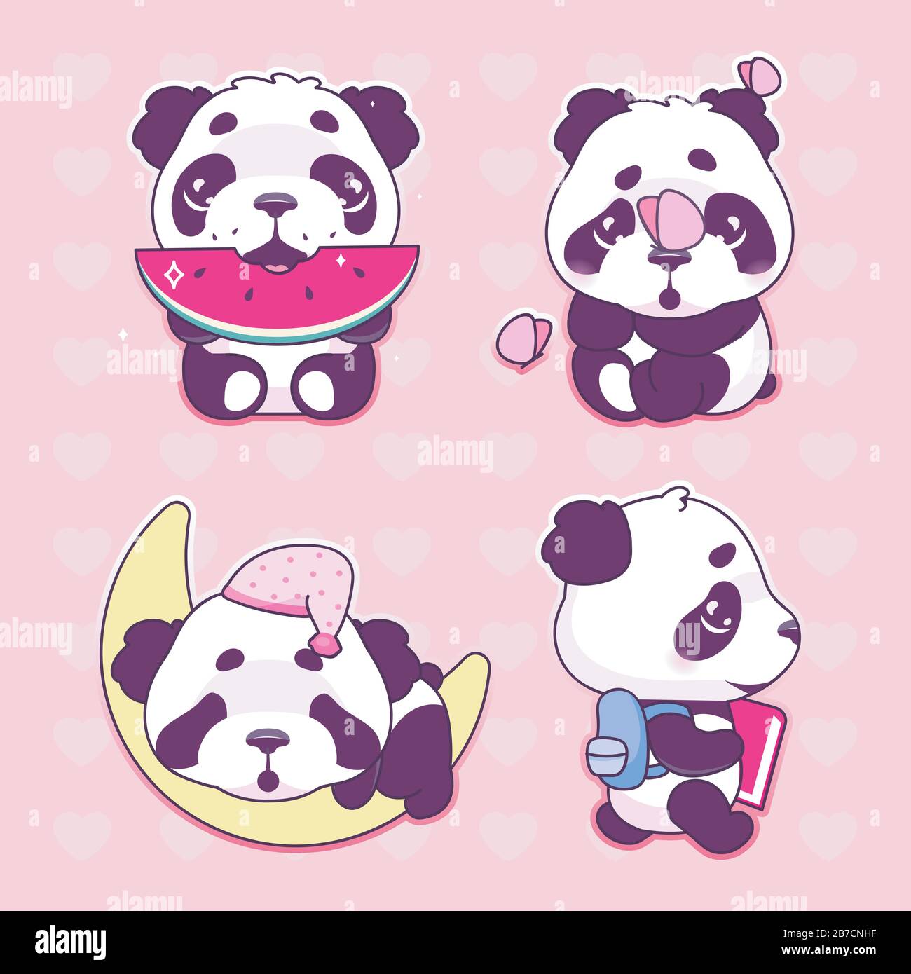 Kawaii panda animal cartoon vector design Stock Vector Image & Art - Alamy