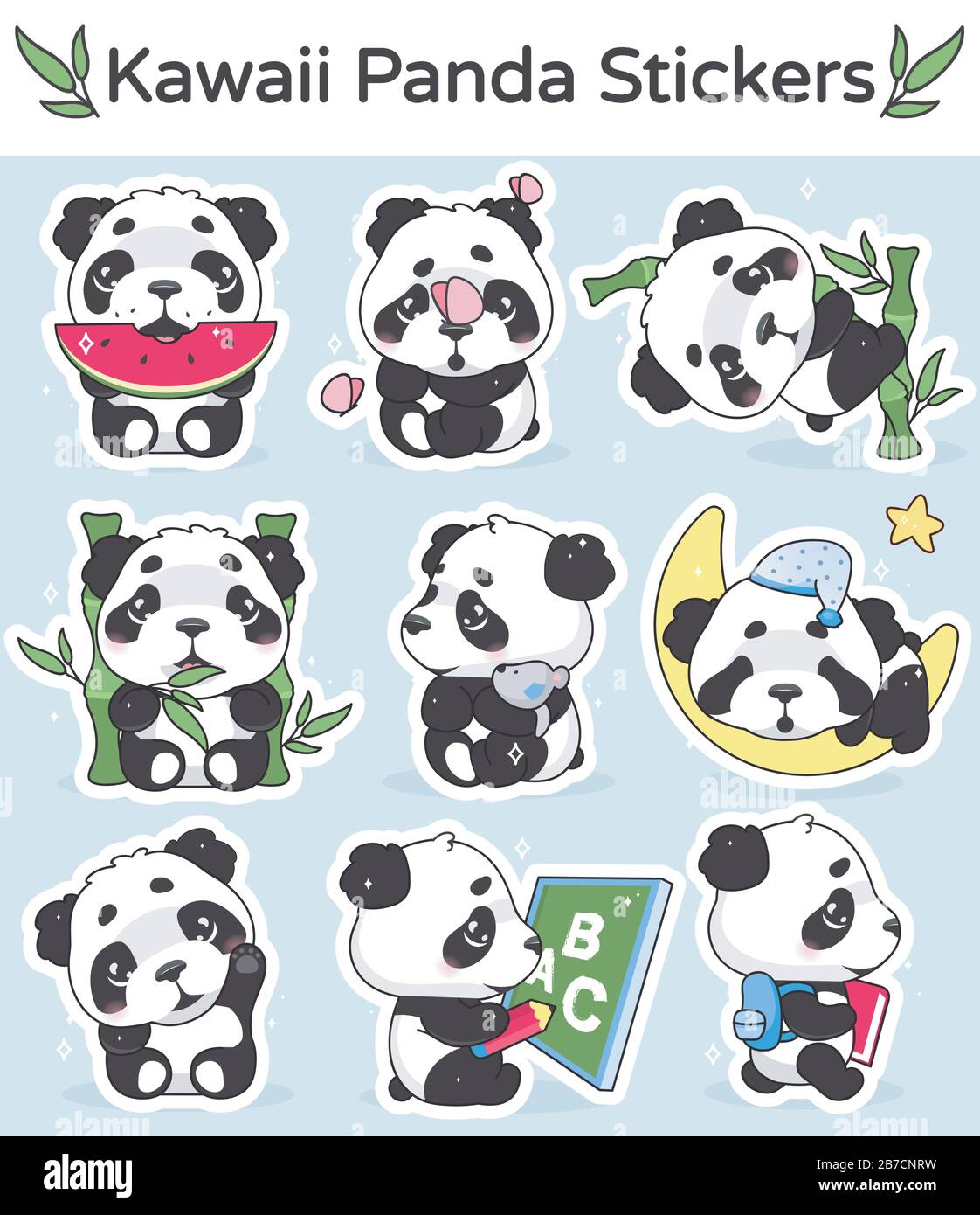 Kawaii panda animal cartoon vector design Stock Vector Image & Art - Alamy