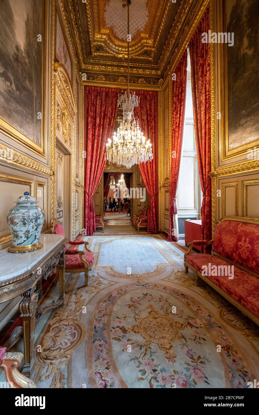 Napoleon III Apartments at the Louvre museum in Paris, France, Europe