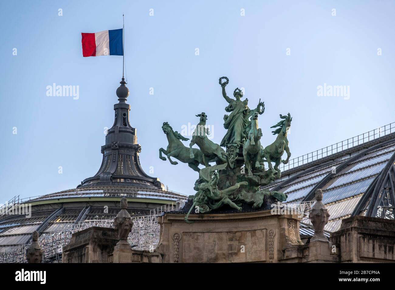 Grand Palais des Beaux-Arts aka Grand Palais des Champs-Elysées in Paris, France, Europe Stock Photo