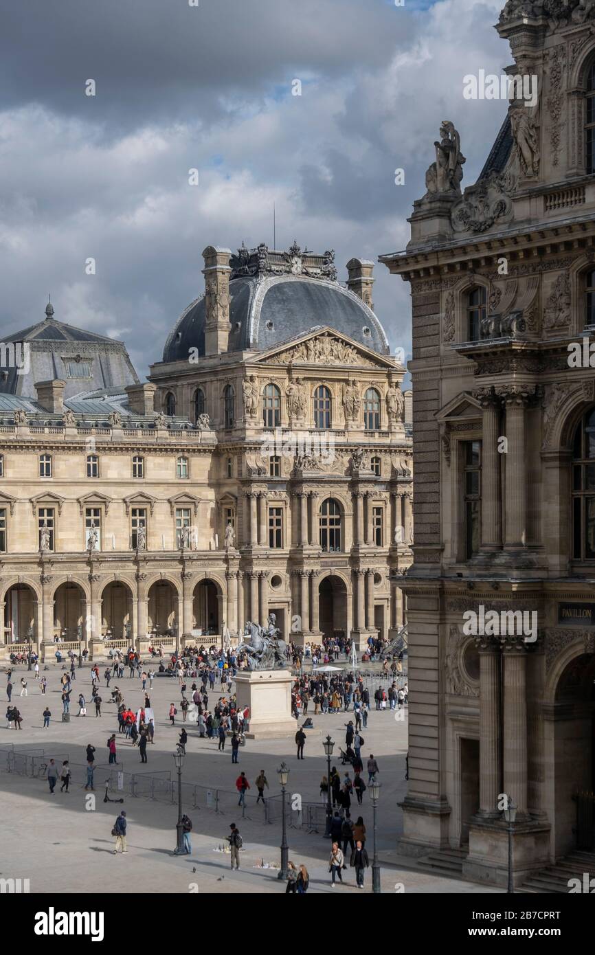 The Louvre Museum in Paris, France, Europe Stock Photo