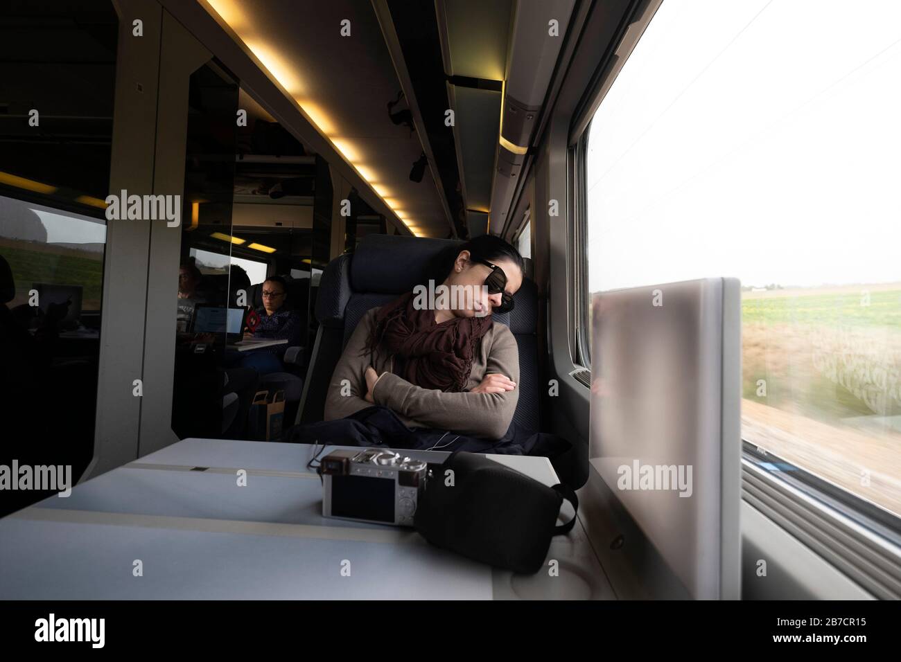Passengers table seats train hi-res stock photography and images - Alamy