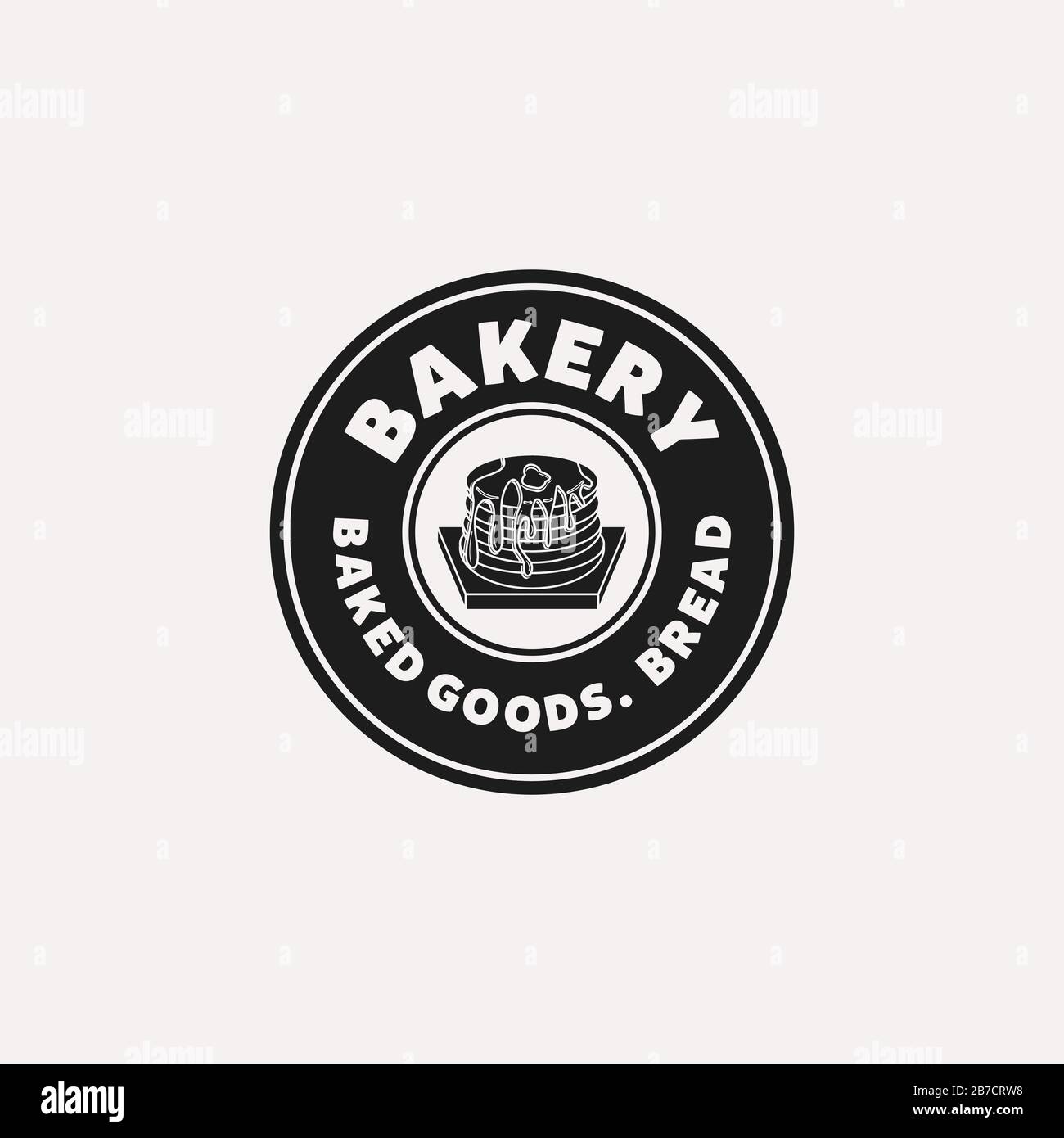 Pancake Vintage Bakery Logo Ideas Round Label Inspiration Logo Design Template Vector Illustration Isolated On White Background Stock Vector Image Art Alamy