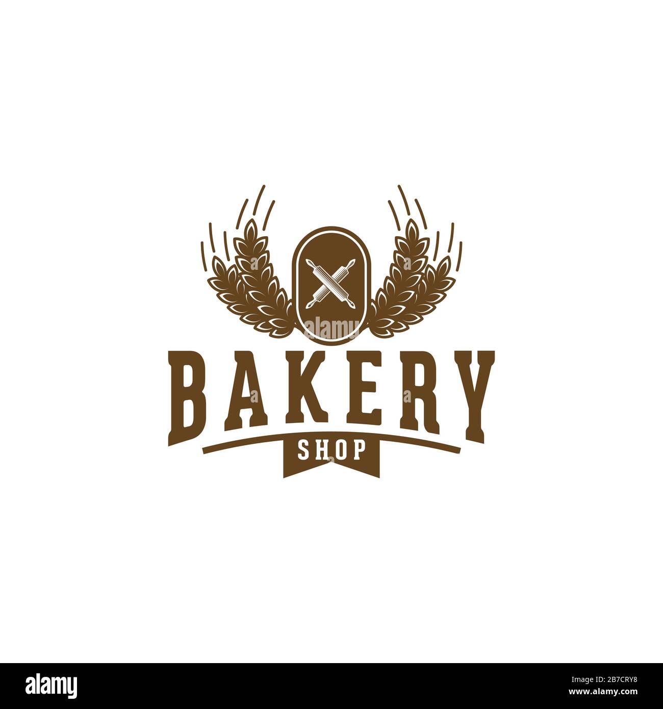 crossed rolling pin, vintage bakery logo Ideas. Inspiration logo design ...