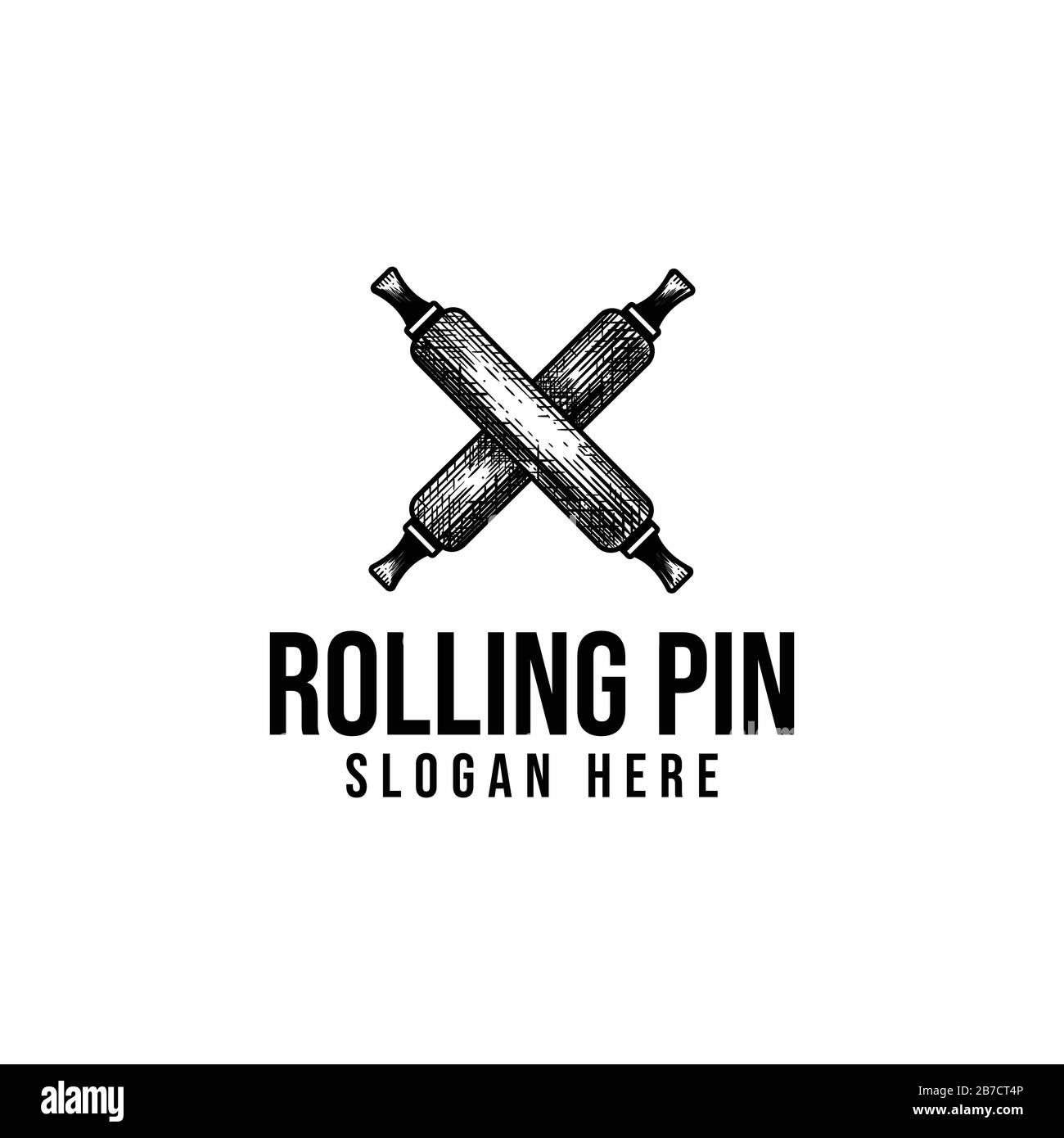 rolling pin, vintage bakery logo Ideas. Inspiration logo design