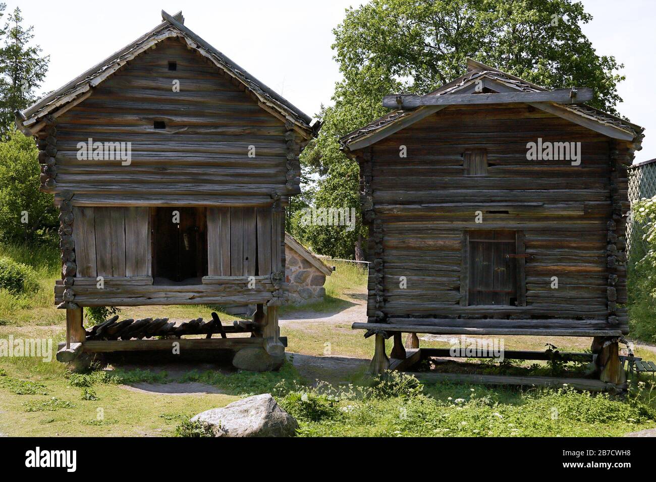 Traditional old wooden buildings, Stockholm, Sweden Stock Photo Alamy